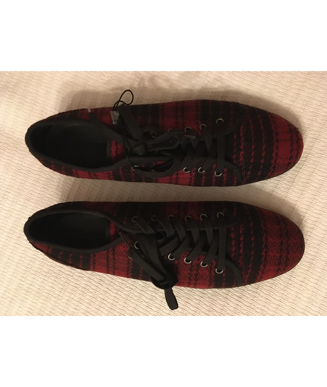 DOLCE&GABBANA Красные текстильные низкие кроссовки / кеды, фото 3