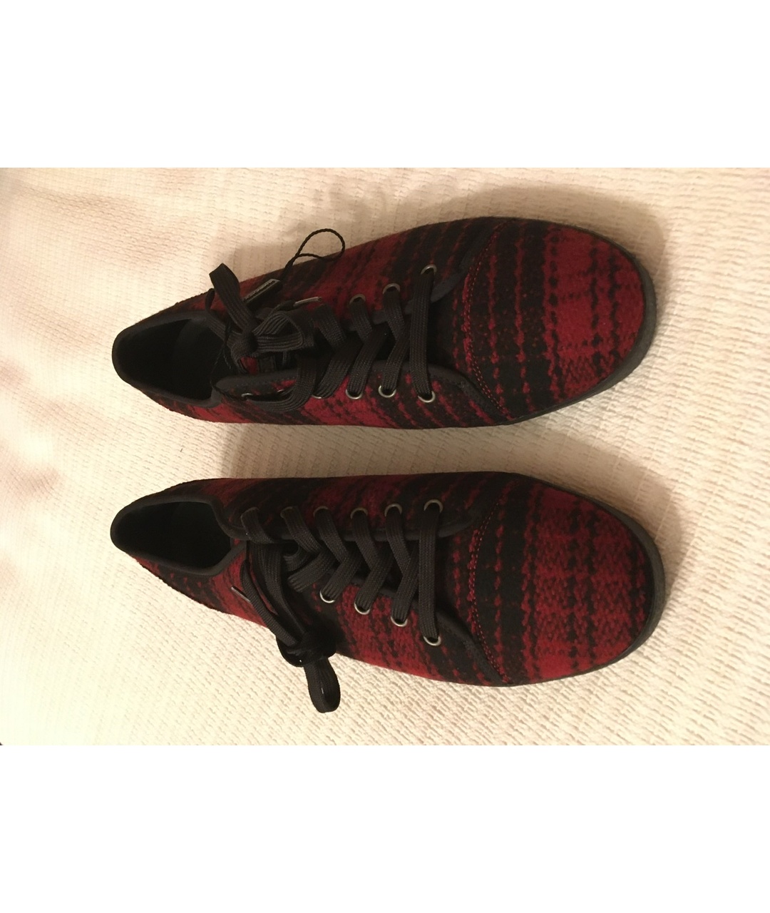DOLCE&GABBANA Красные текстильные низкие кроссовки / кеды, фото 2