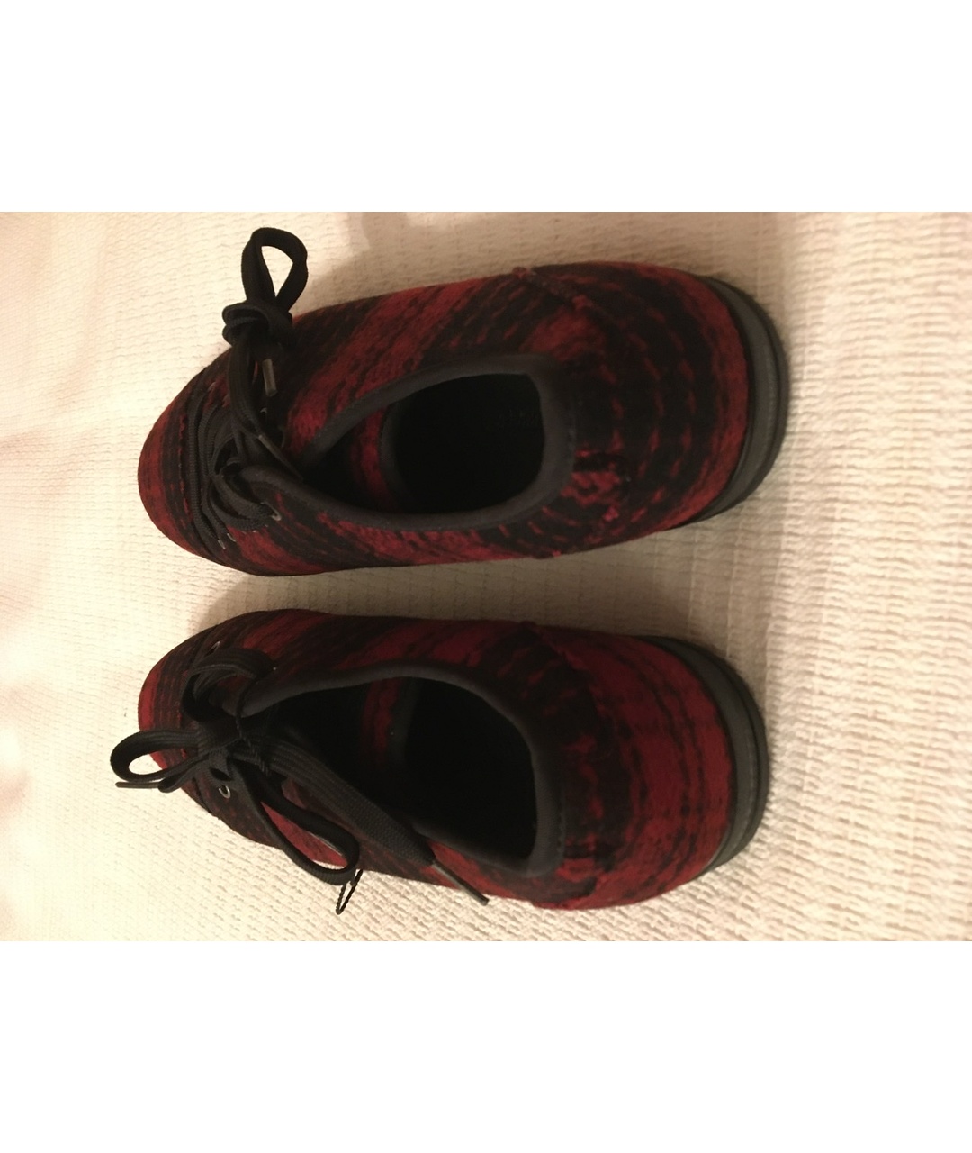 DOLCE&GABBANA Красные текстильные низкие кроссовки / кеды, фото 4