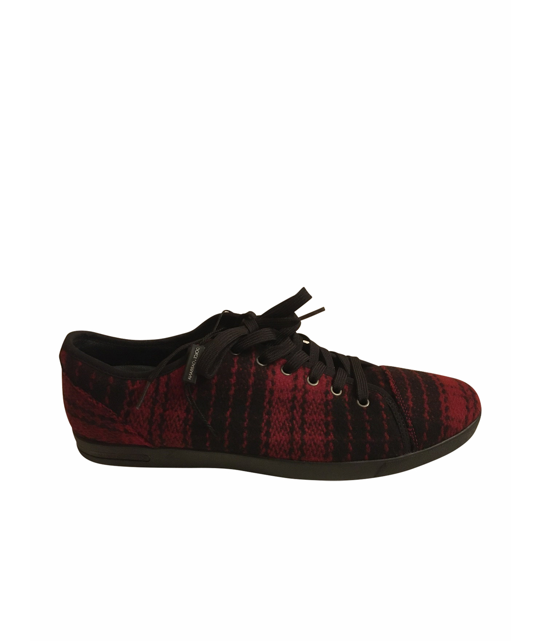 DOLCE&GABBANA Красные текстильные низкие кроссовки / кеды, фото 1