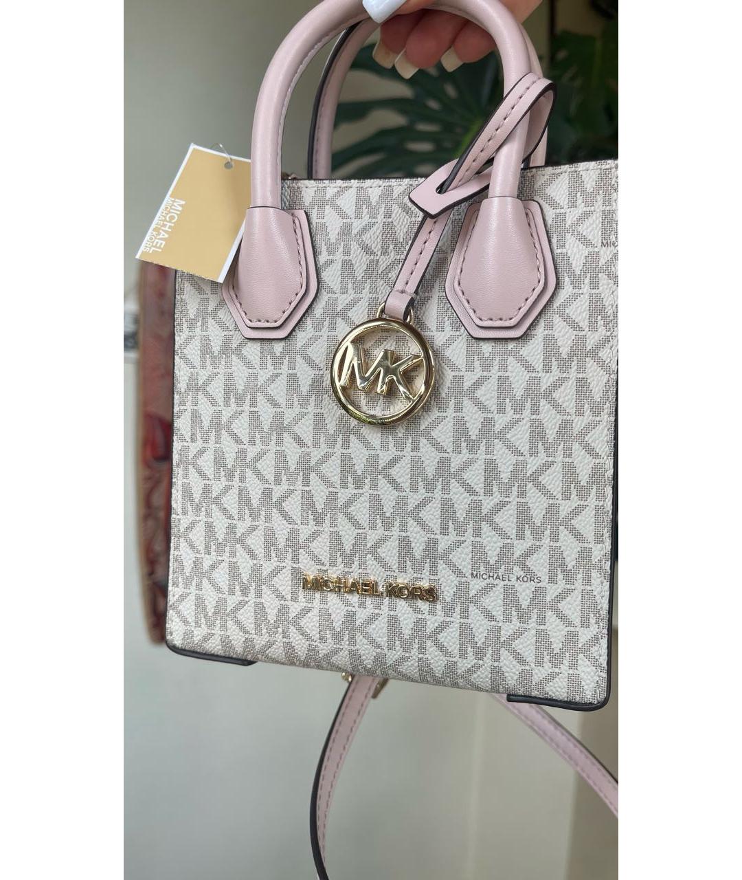 MICHAEL KORS Розовая кожаная сумка через плечо, фото 4
