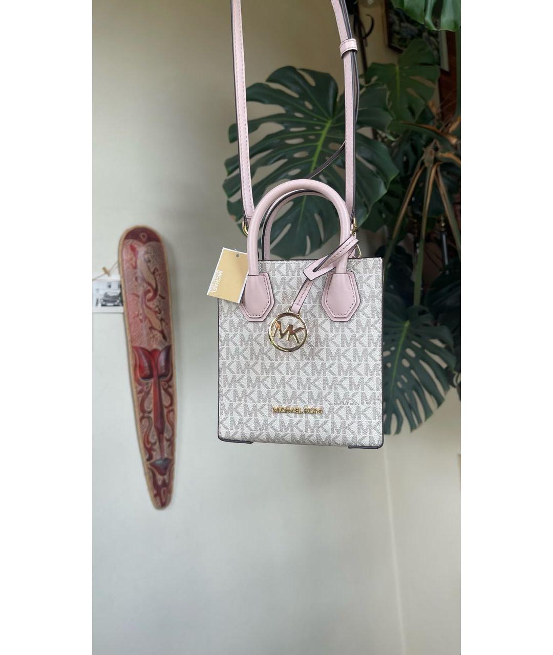 MICHAEL KORS Розовая кожаная сумка через плечо, фото 2