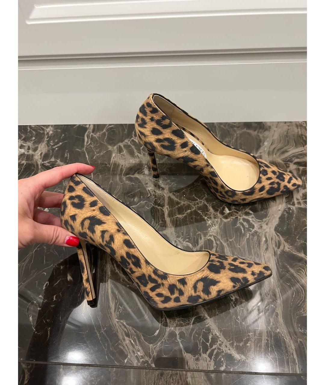 JIMMY CHOO Коричневые нубуковые туфли, фото 7