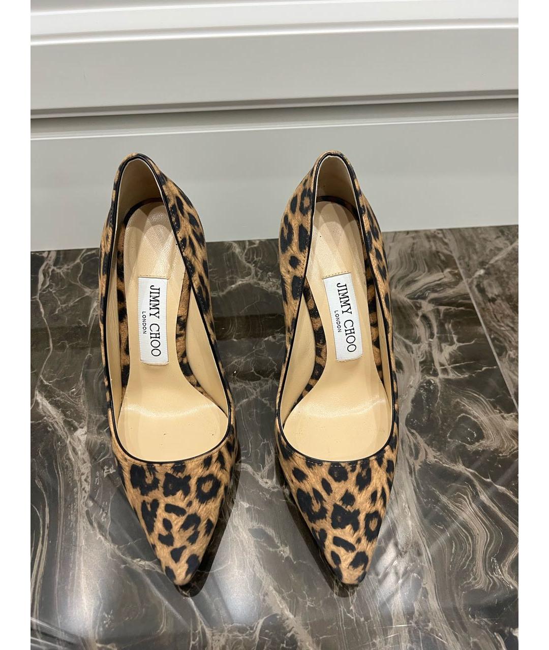 JIMMY CHOO Коричневые нубуковые туфли, фото 4