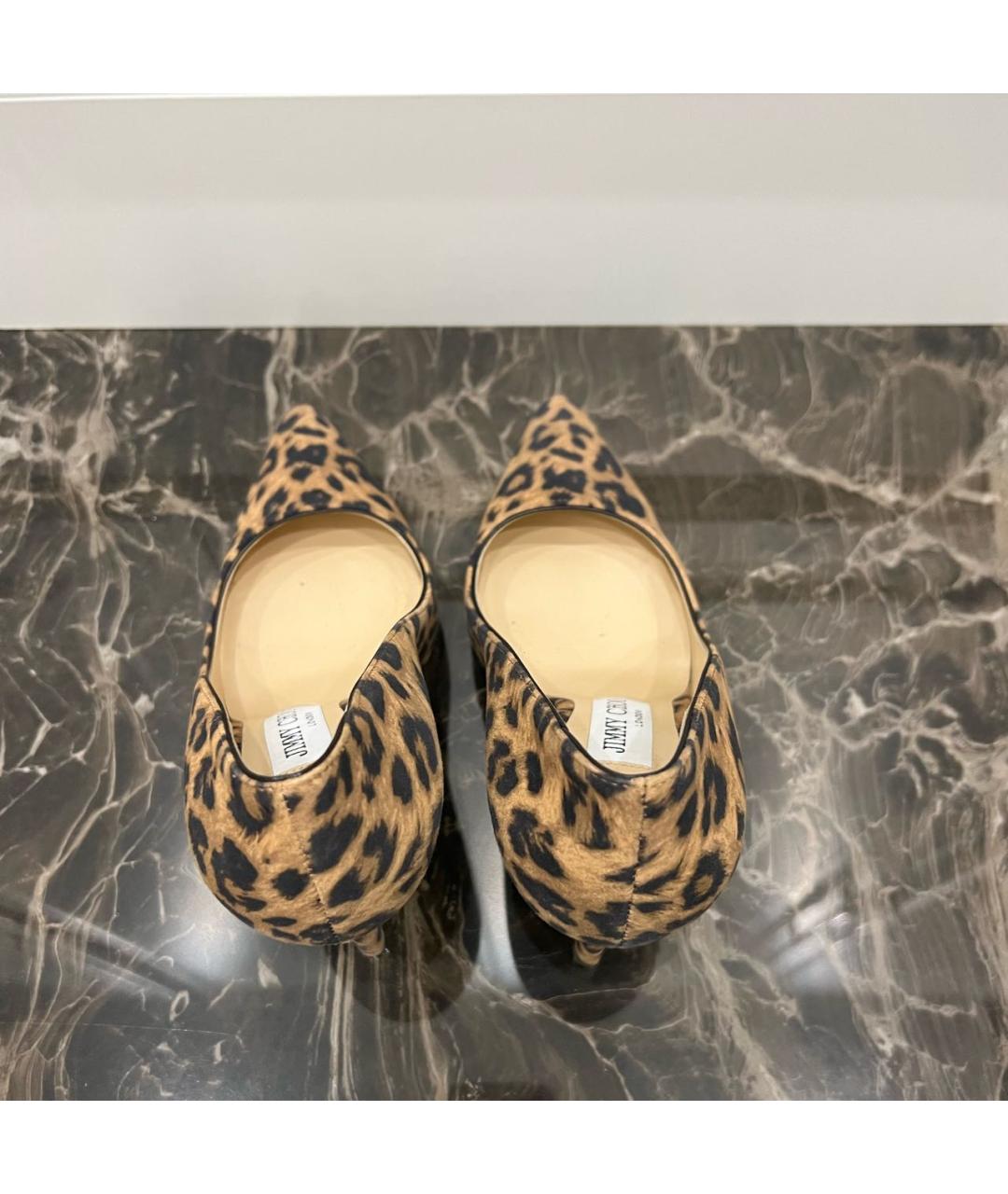 JIMMY CHOO Коричневые нубуковые туфли, фото 3