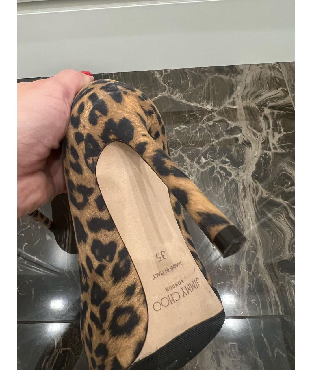 JIMMY CHOO Коричневые нубуковые туфли, фото 6