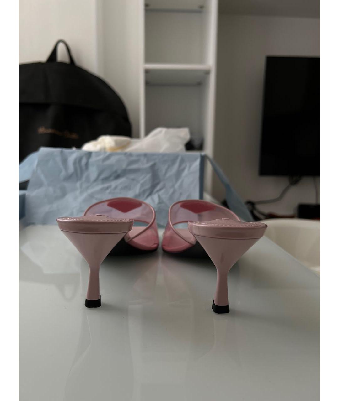 PRADA Розовые мюли, фото 4