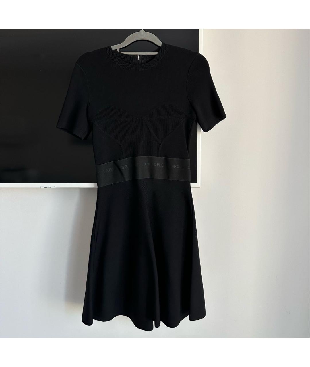 THE KOOPLES Черное вискозное повседневное платье, фото 6