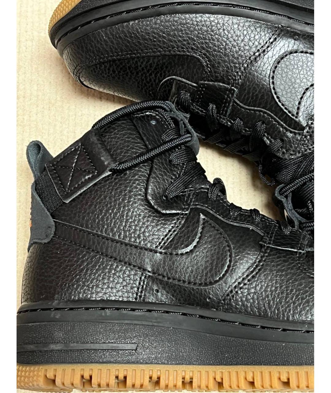 NIKE Черные кожаные кроссовки, фото 3