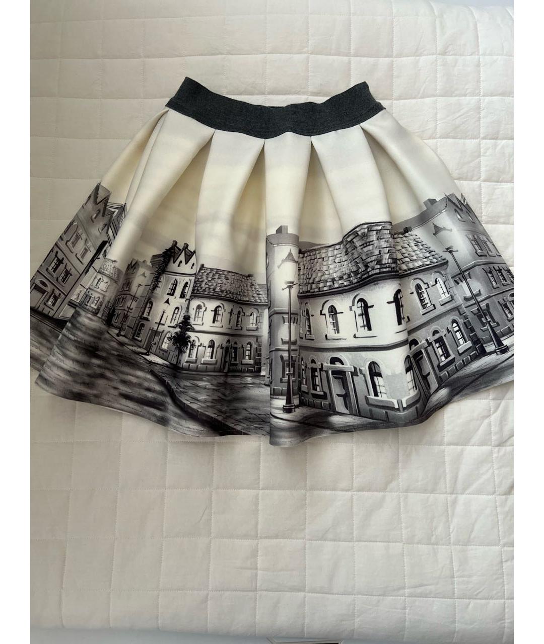 MONNALISA Серая синтетическая юбка, фото 3
