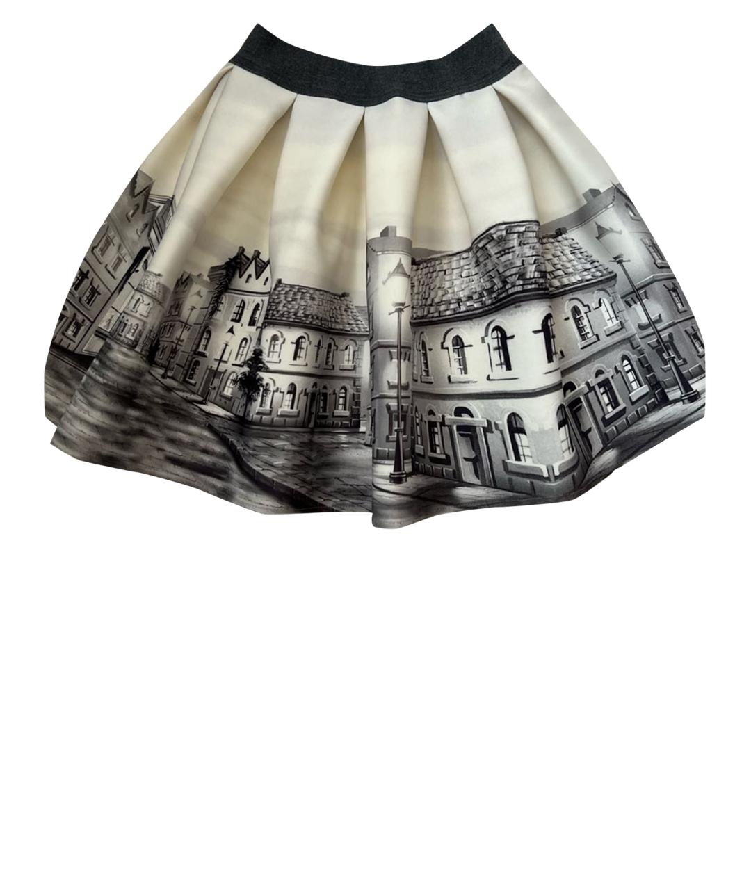 MONNALISA Серая синтетическая юбка, фото 1