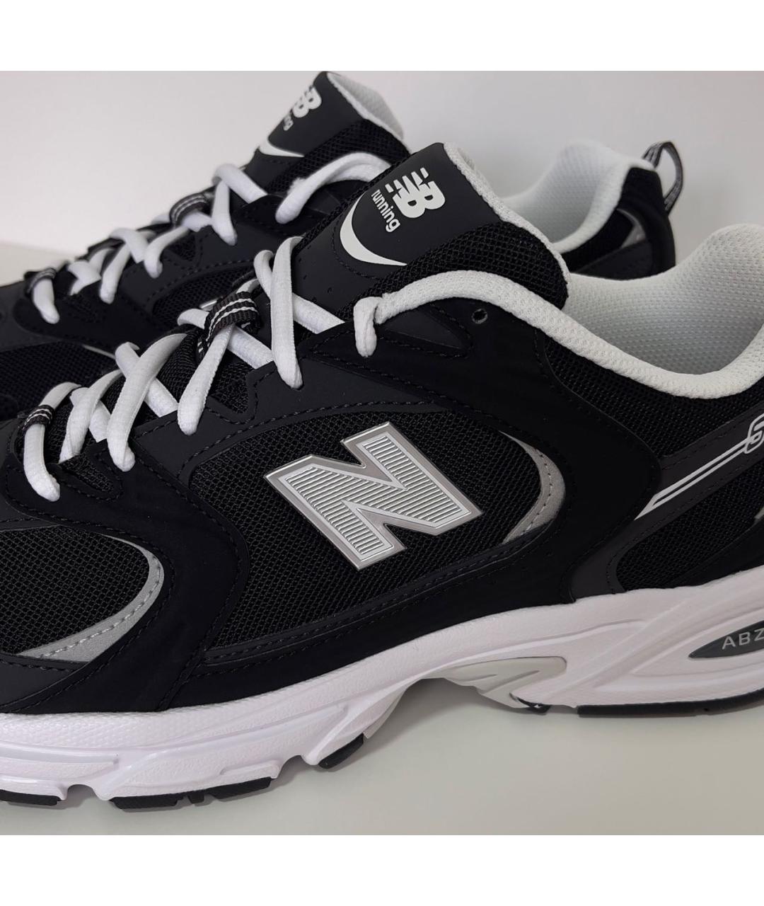 NEW BALANCE Черные текстильные низкие кроссовки / кеды, фото 4