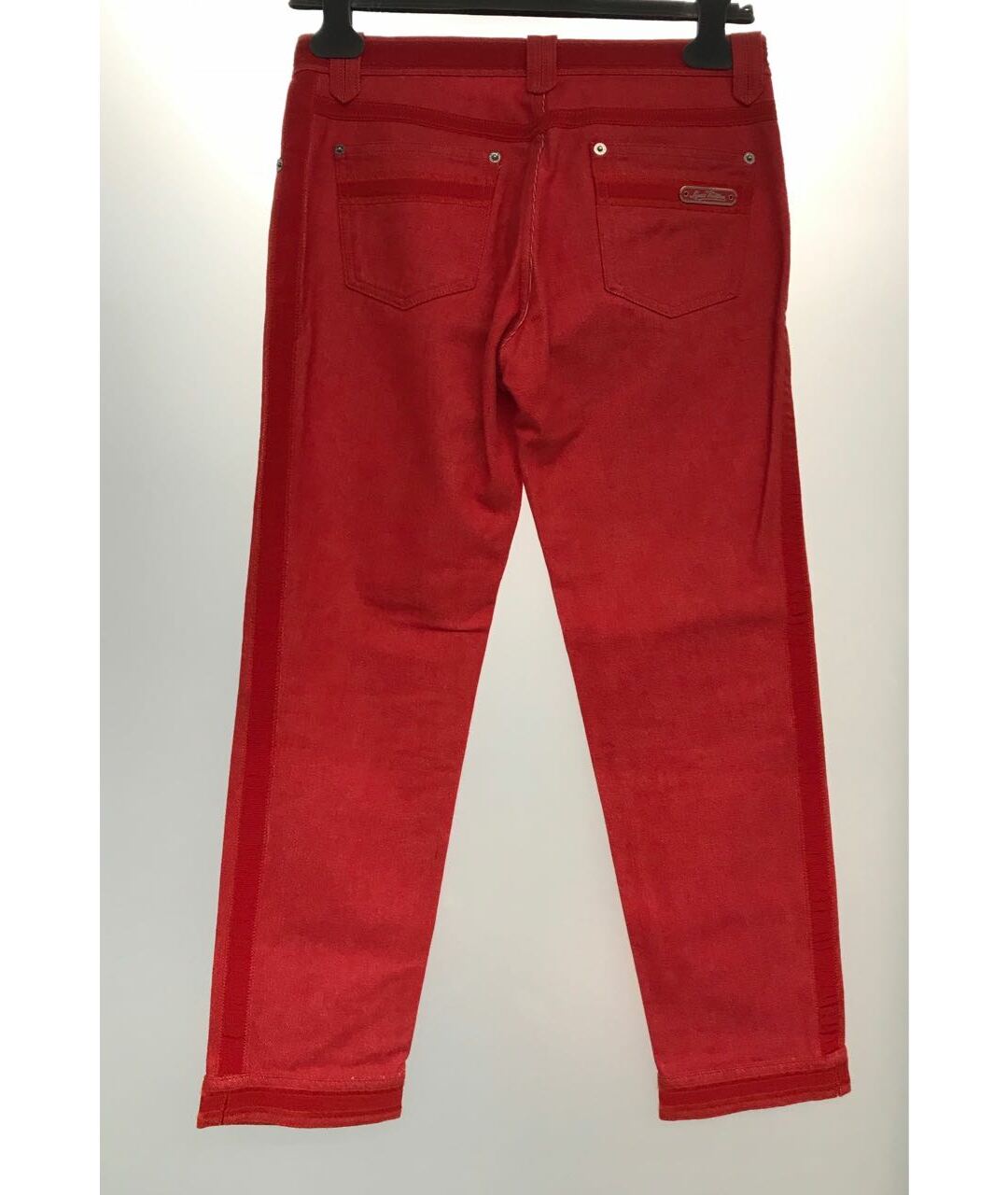 LOUIS VUITTON Красные хлопковые прямые джинсы, фото 2