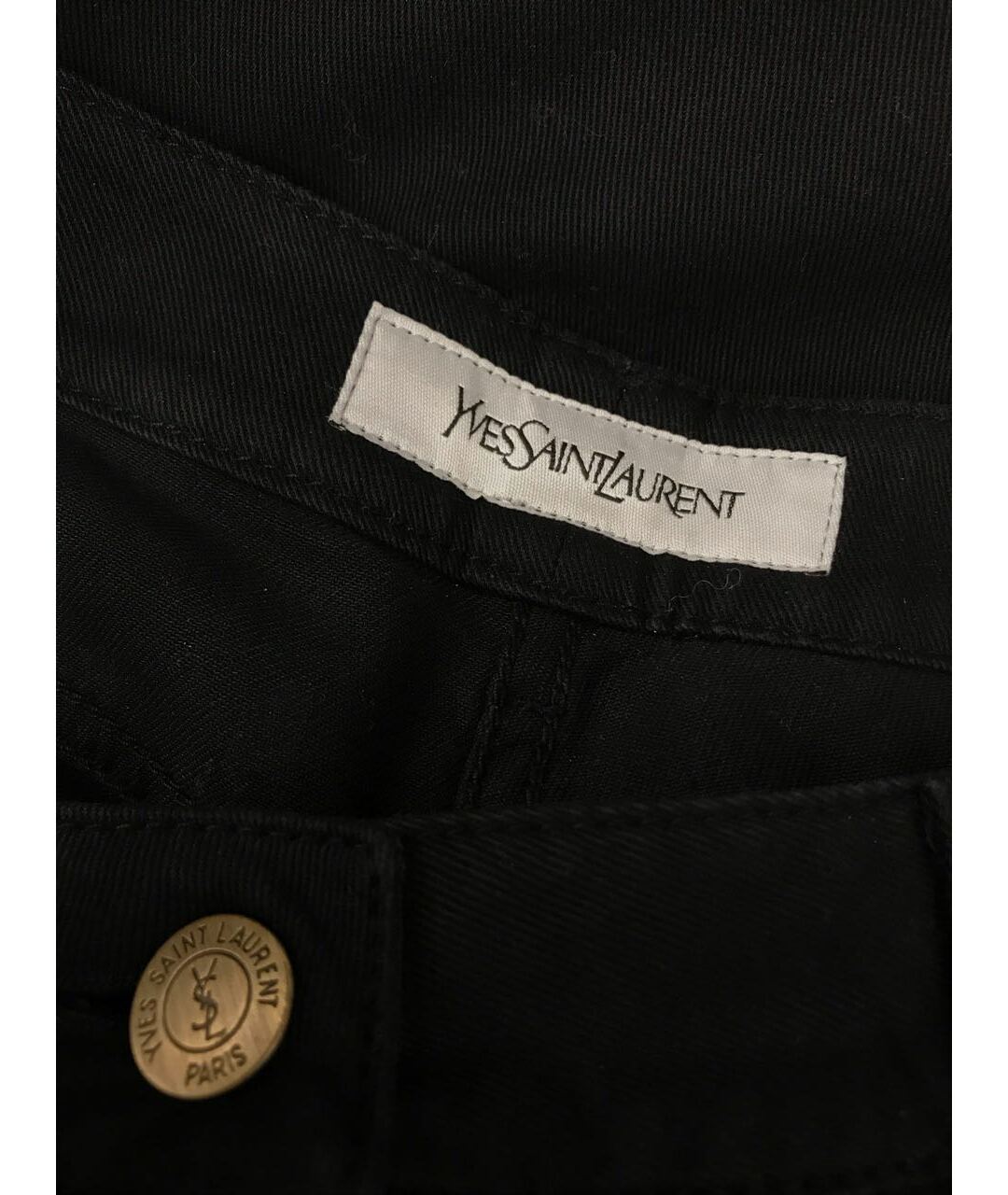 SAINT LAURENT Черные хлопковые джинсы слим, фото 4