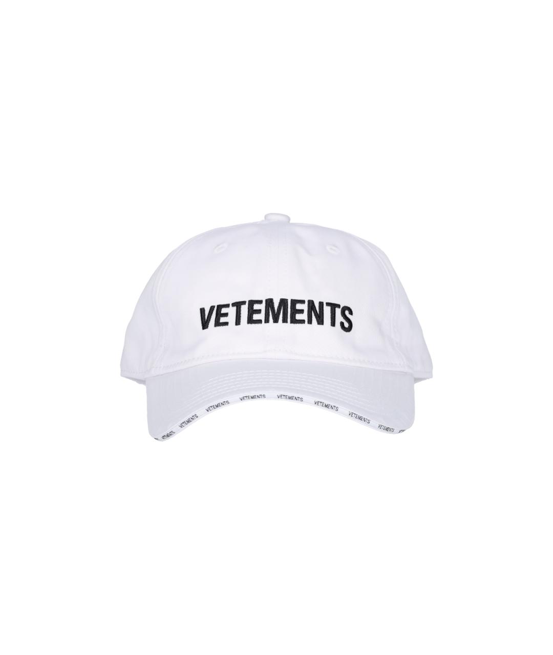 VETEMENTS Белая кепка, фото 1