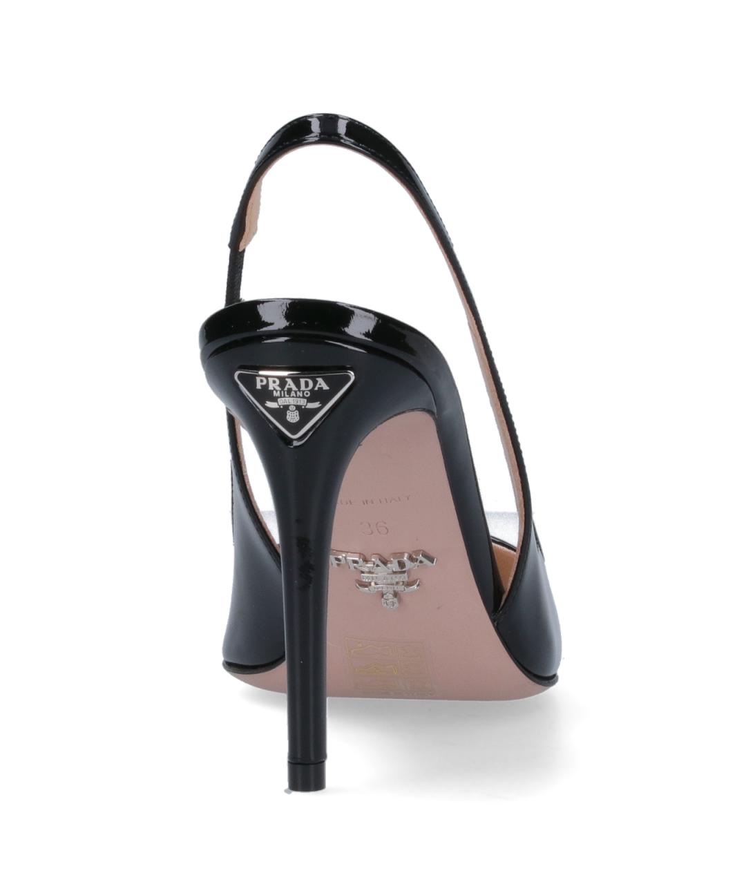 PRADA Черные кожаные туфли, фото 4