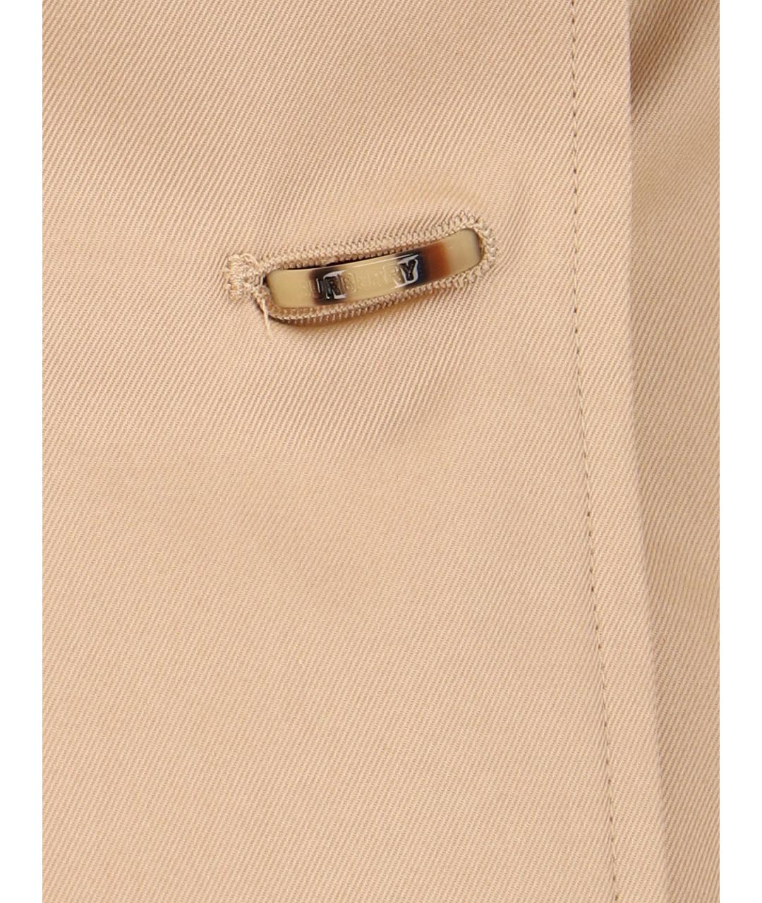 BURBERRY Бежевая хлопковая юбка мини, фото 5