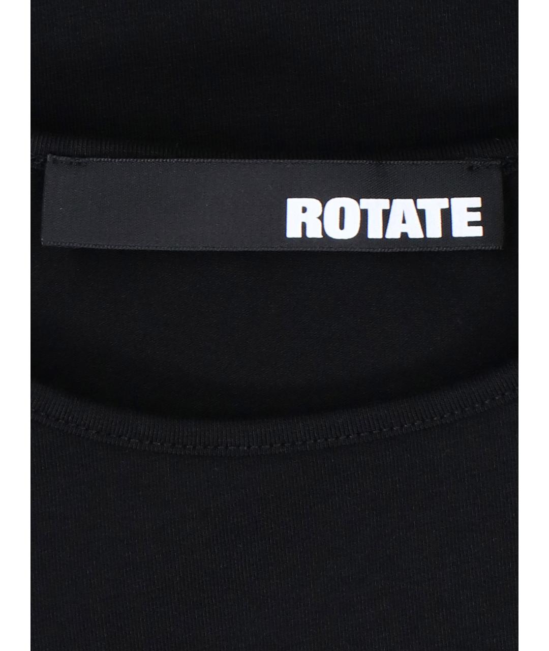 ROTATE Черная хлопковая футболка, фото 4