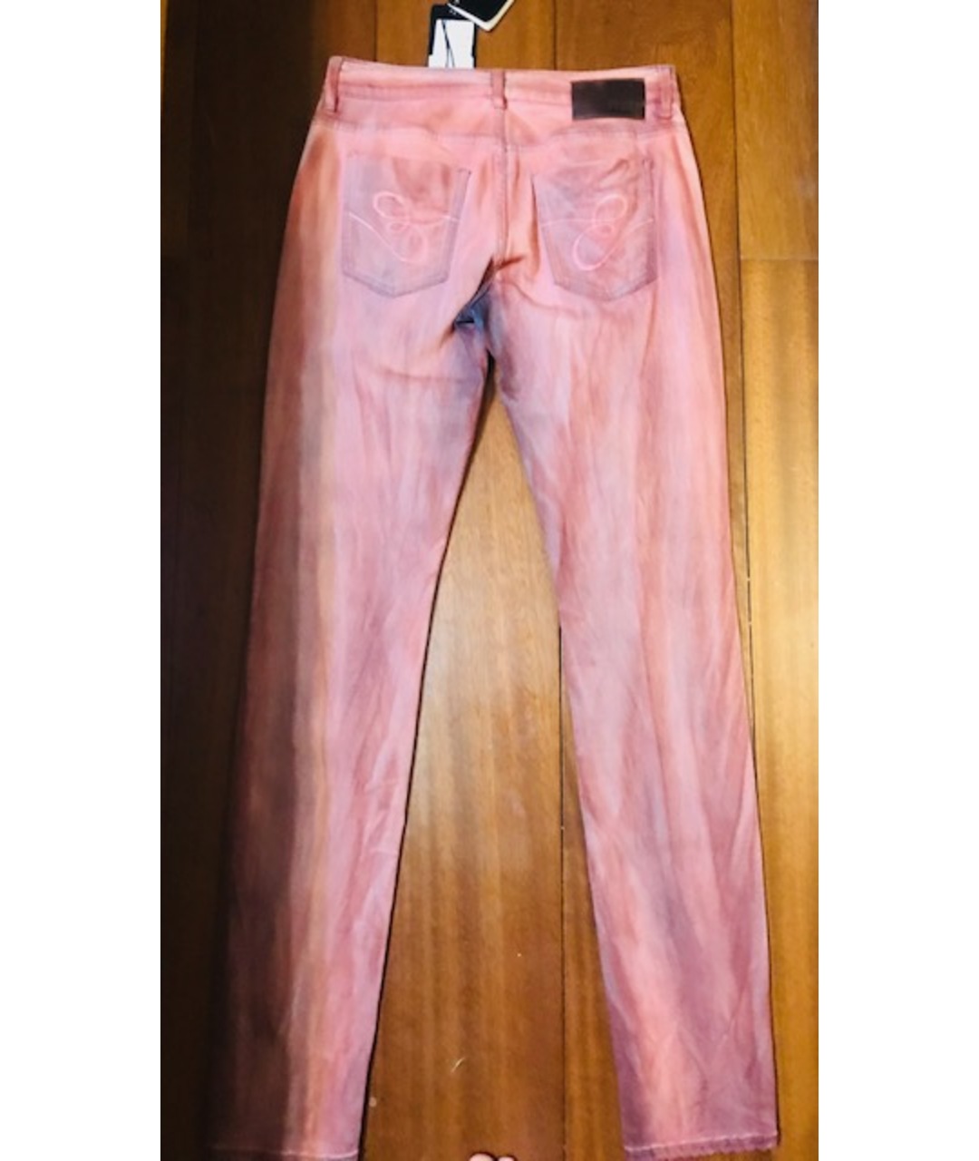 ESCADA VINTAGE Бордовые хлопковые прямые джинсы, фото 2