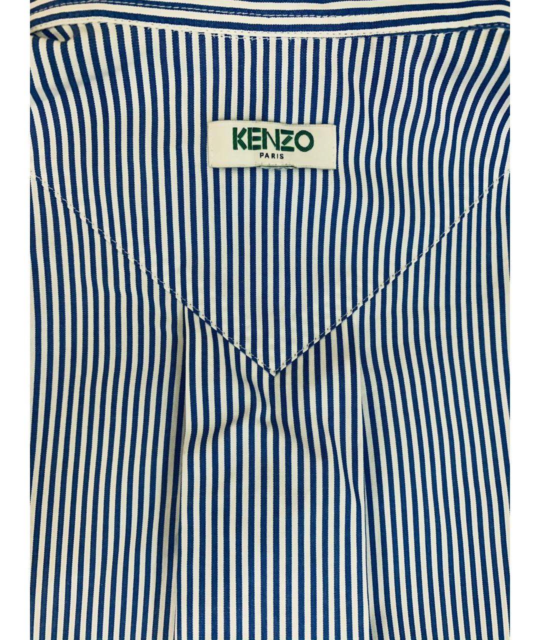 KENZO Голубое хлопковое повседневное платье, фото 4