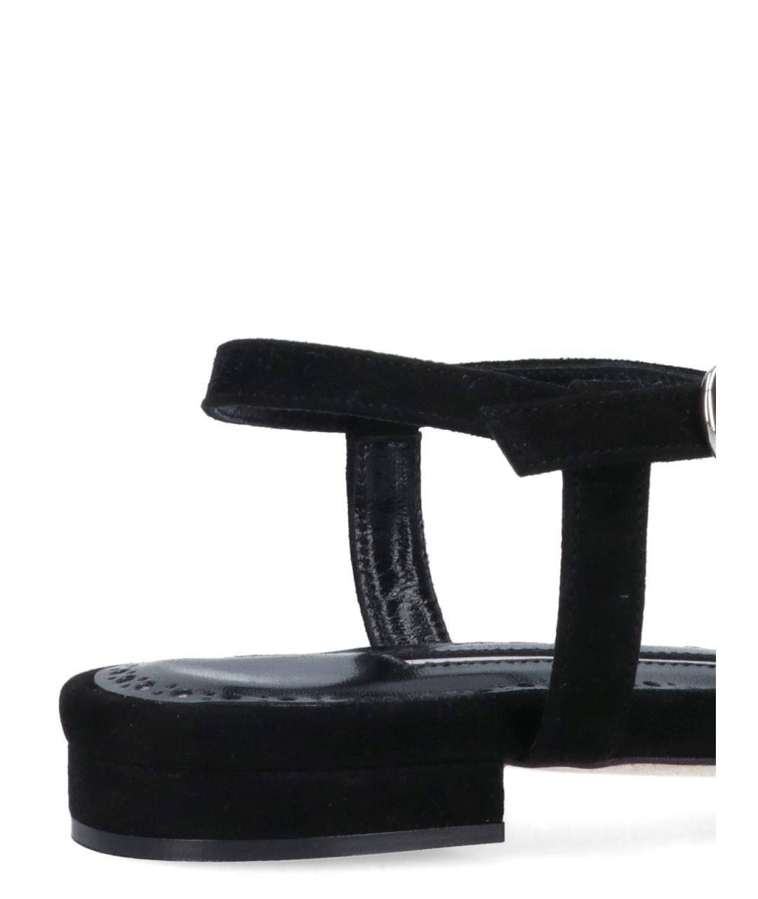 MANOLO BLAHNIK Черные босоножки, фото 4