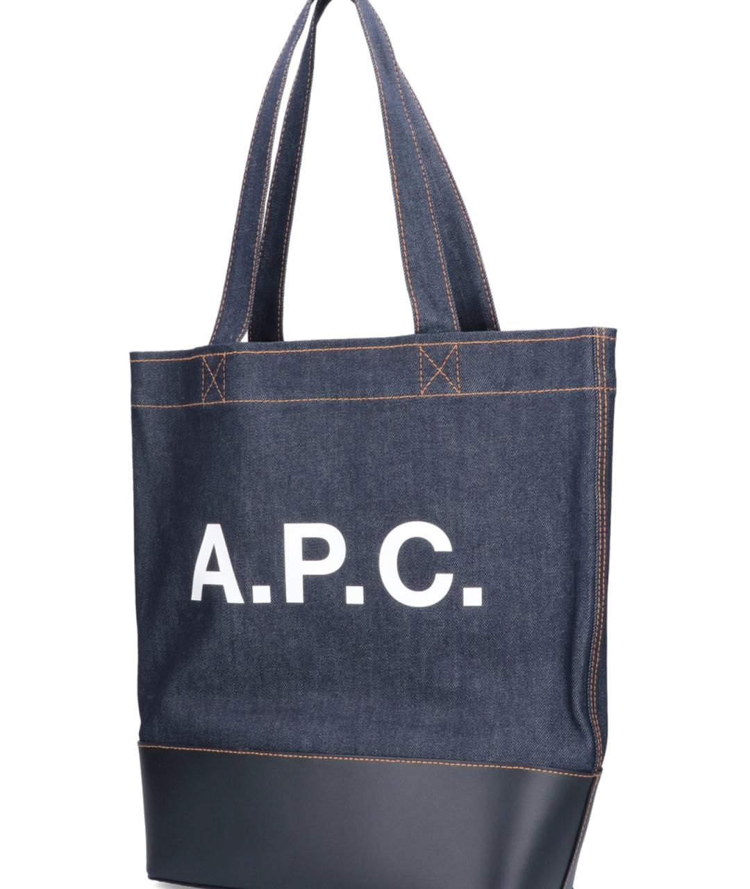 A.P.C. Синяя сумка тоут, фото 2