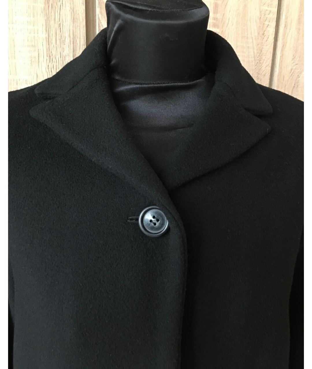 PRADA Черное шерстяное пальто, фото 4