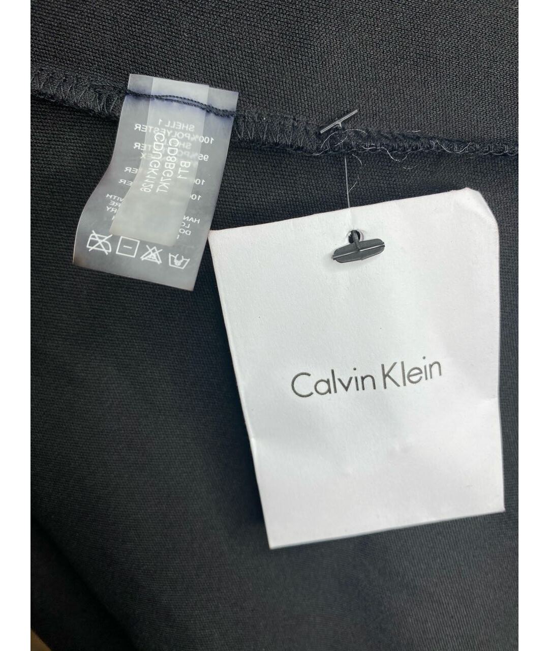 CALVIN KLEIN Черное полиэстеровое коктейльное платье, фото 7