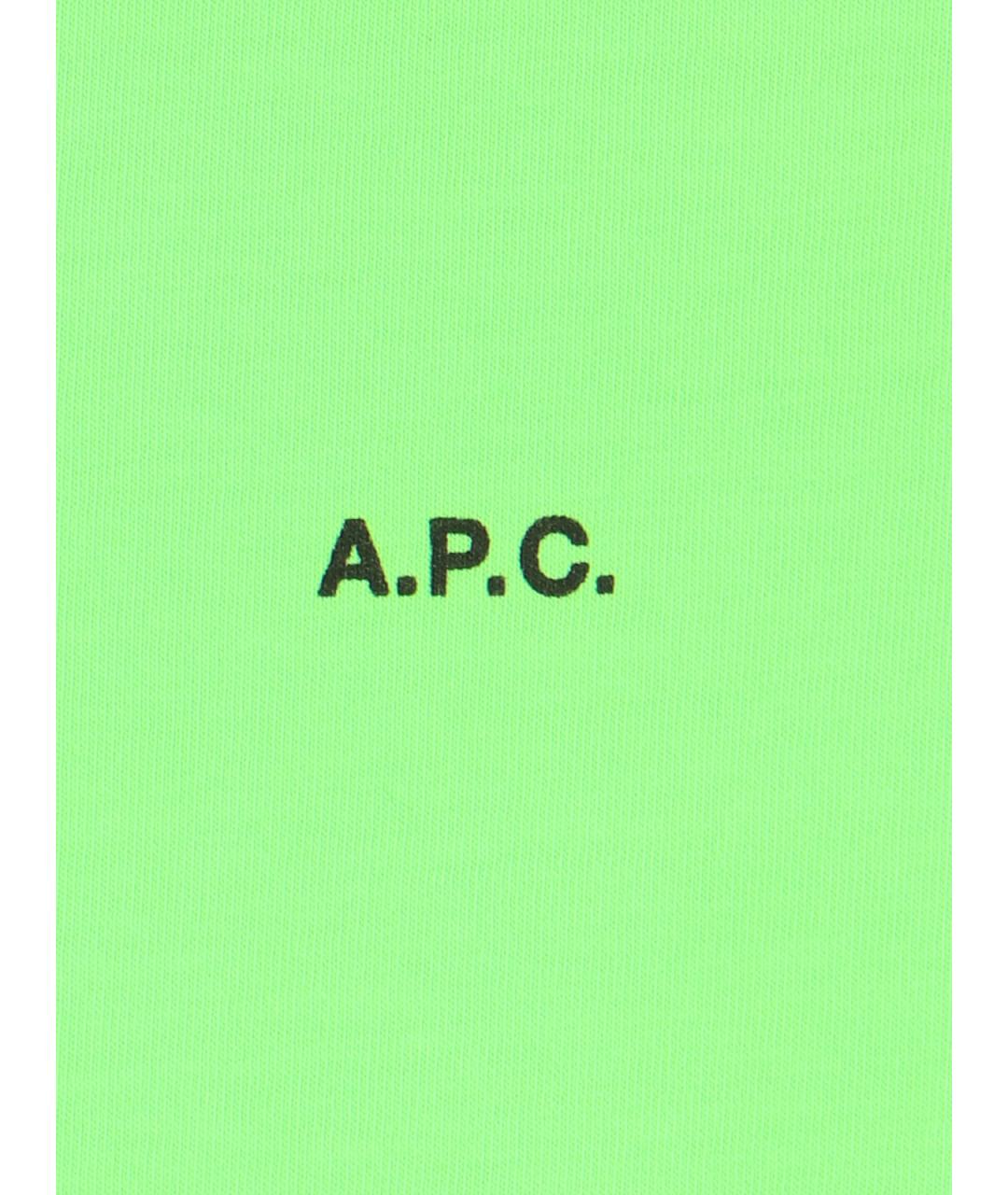 A.P.C. Салатовая хлопковая футболка, фото 5