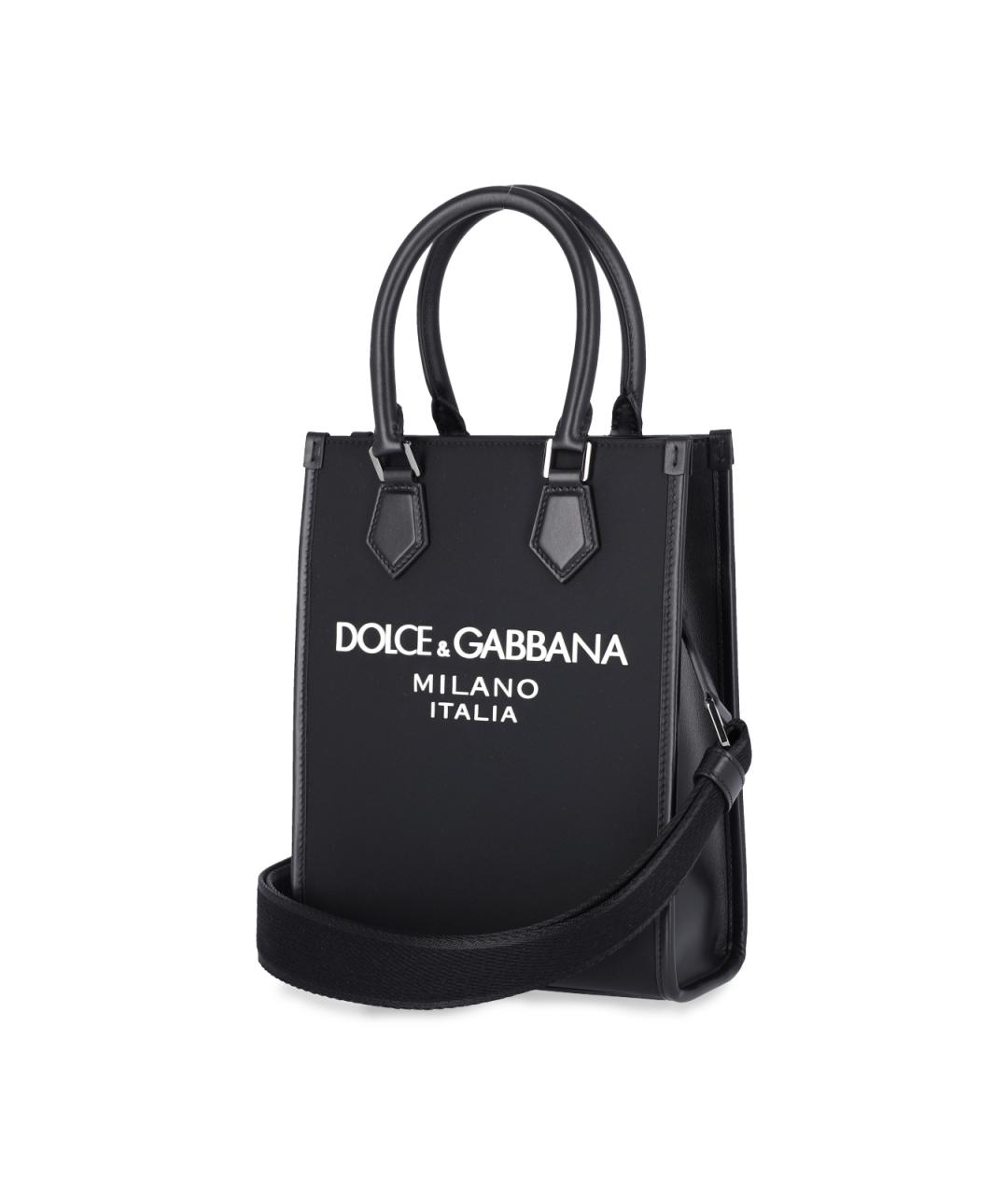 DOLCE&GABBANA Черная сумка тоут, фото 2