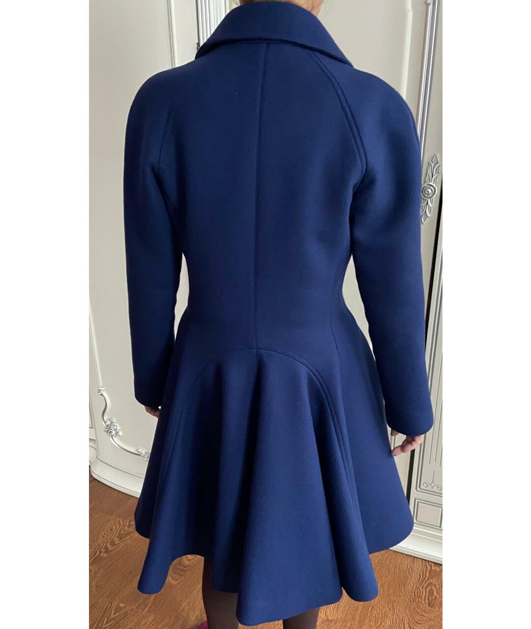 ALAIA Синее шерстяное пальто, фото 2