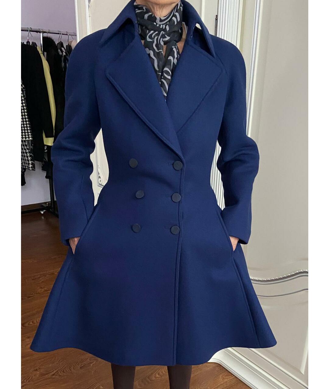 ALAIA Синее шерстяное пальто, фото 5