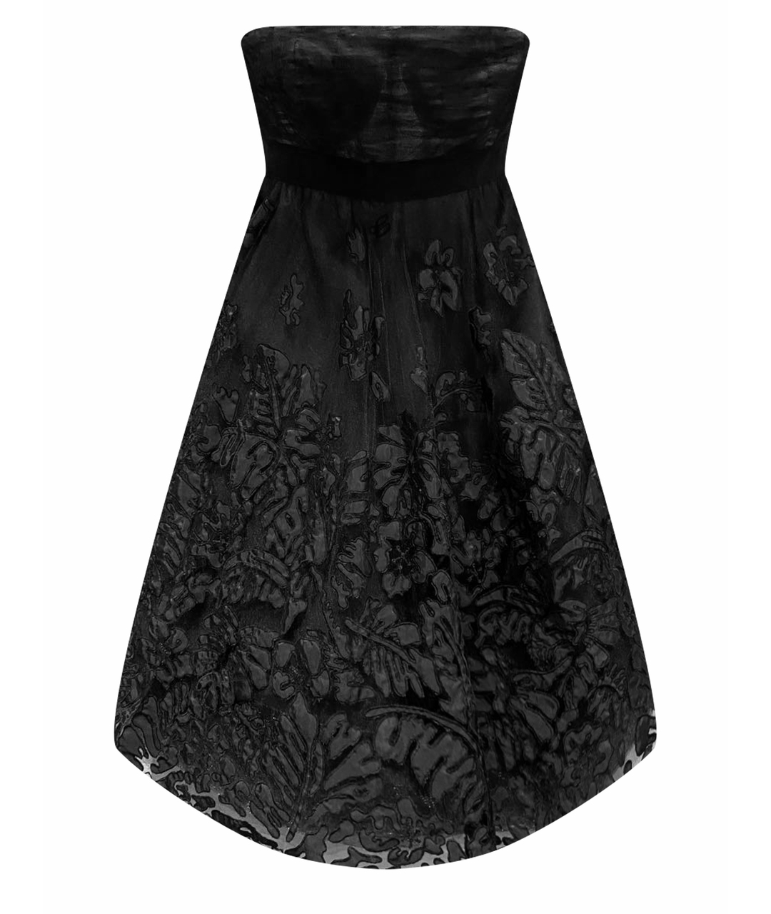 OSCAR DE LA RENTA Черное шелковое вечернее платье, фото 1