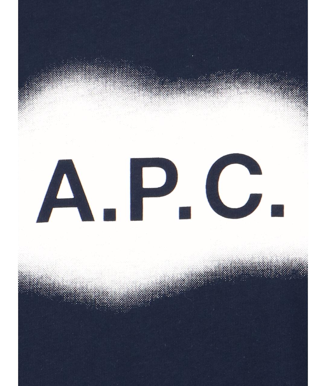 A.P.C. Синяя хлопковая футболка, фото 4