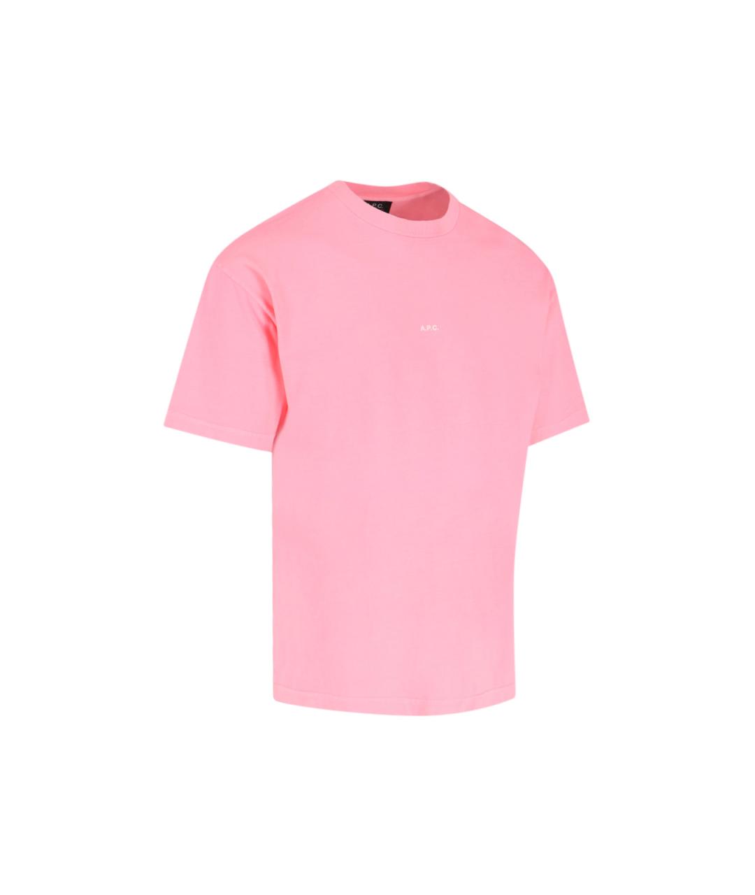 A.P.C. Розовая хлопковая футболка, фото 2