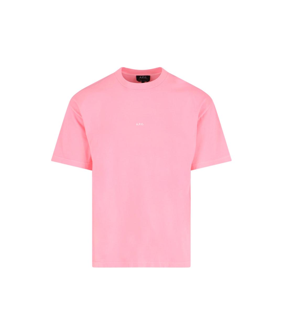 A.P.C. Розовая хлопковая футболка, фото 1