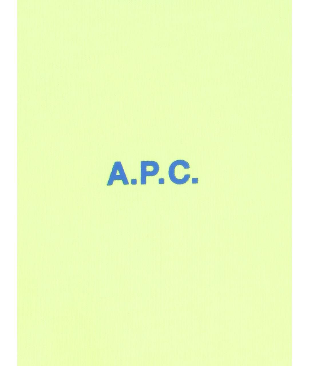 A.P.C. Желтая хлопковая футболка, фото 4