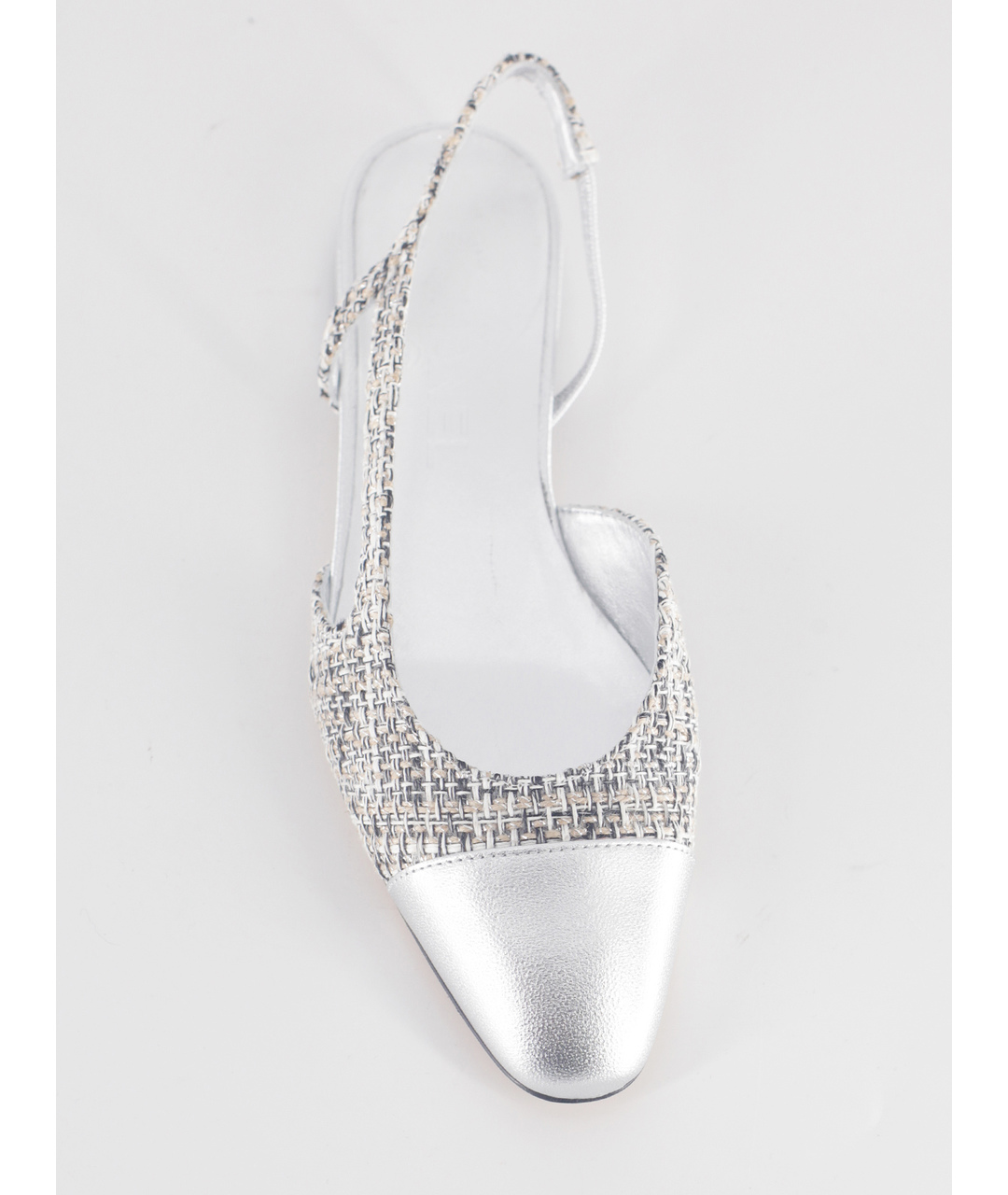 CHANEL PRE-OWNED Серебряные кожаные туфли, фото 4