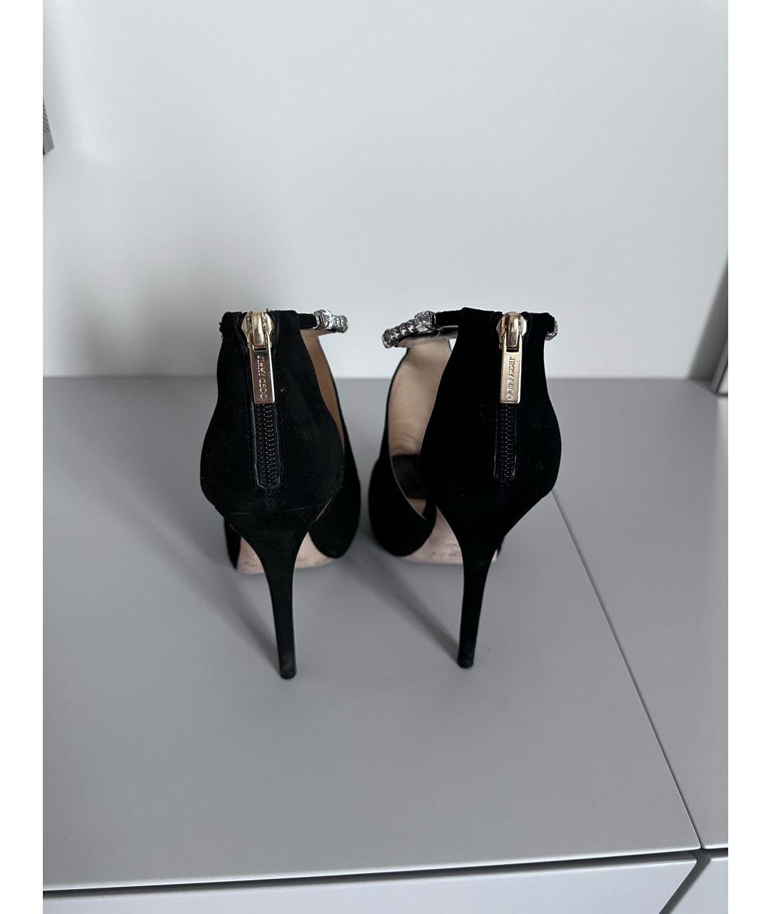 JIMMY CHOO Черные замшевые босоножки, фото 3