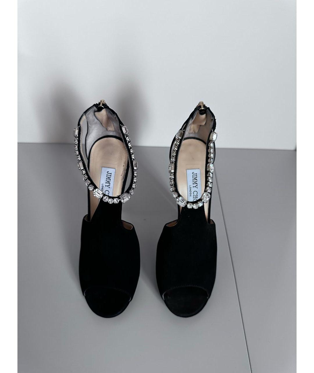 JIMMY CHOO Черные замшевые босоножки, фото 2