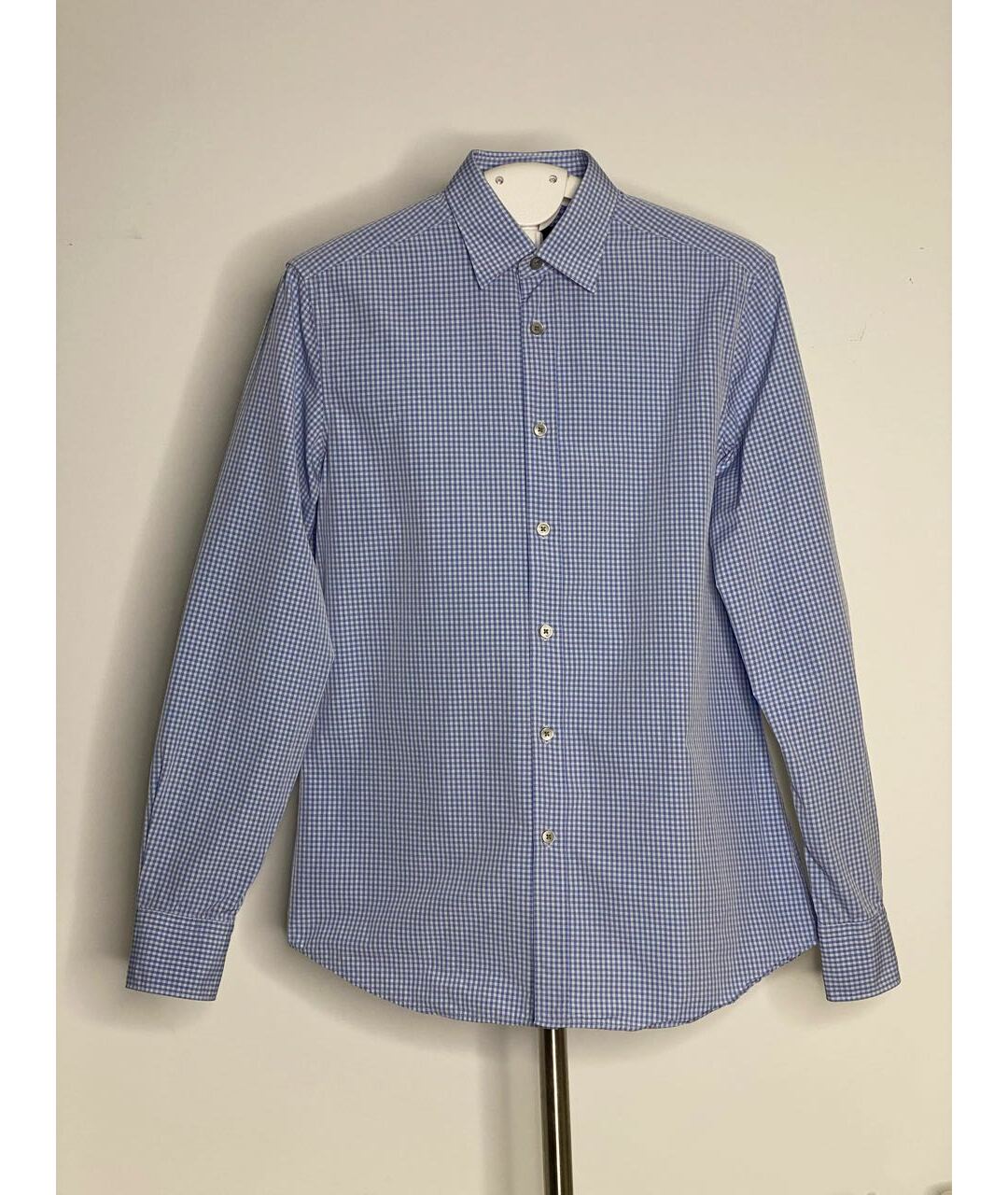 ZZEGNA Голубая хлопковая классическая рубашка, фото 6