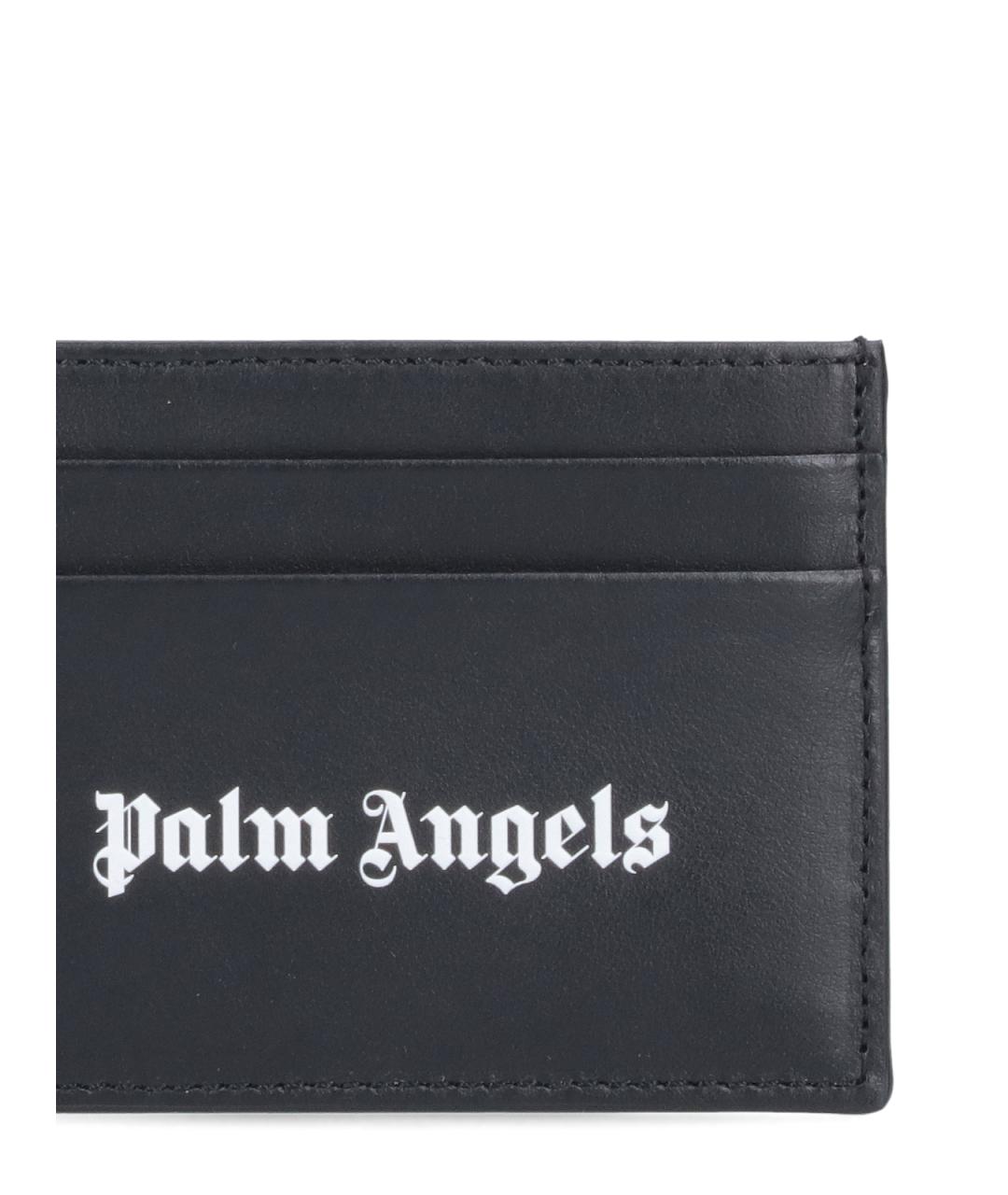 PALM ANGELS Черный кожаный кардхолдер, фото 3