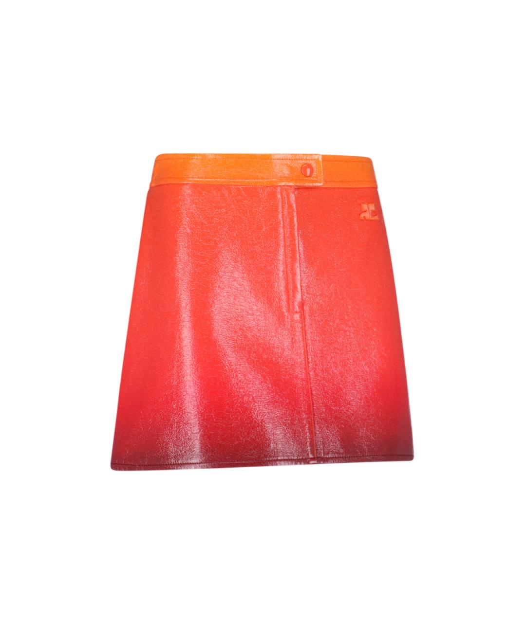 COURREGES Оранжевая юбка мини, фото 2