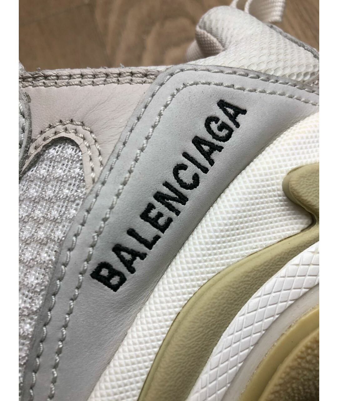 BALENCIAGA Белые кроссовки из искусственной кожи, фото 7