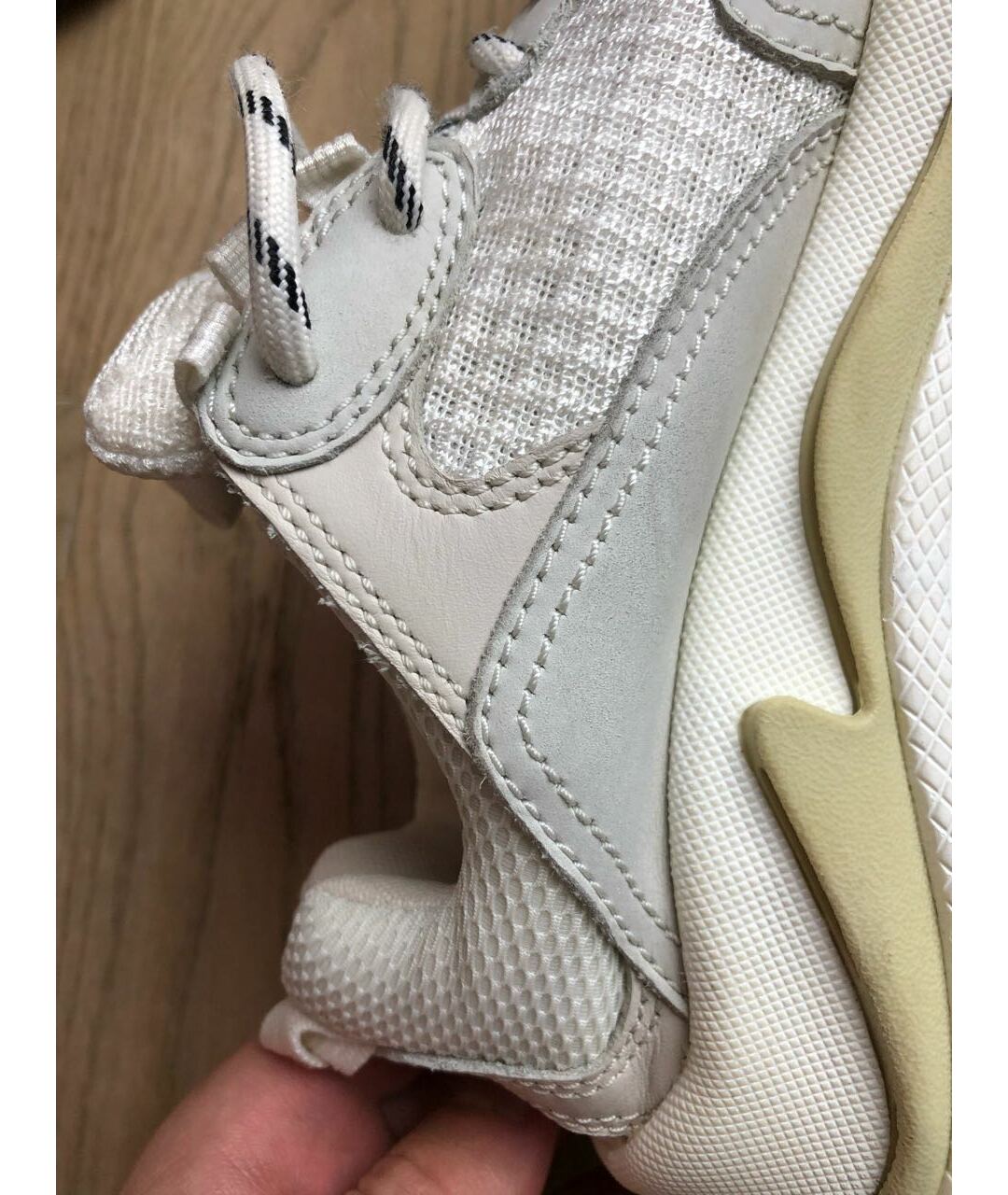 BALENCIAGA Белые кроссовки из искусственной кожи, фото 8