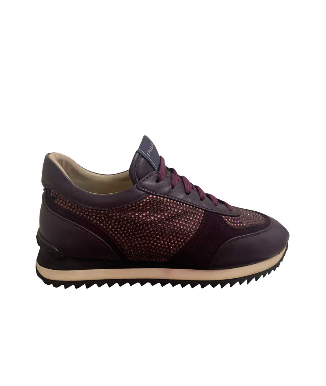 LE SILLA Фиолетовые кожаные кроссовки, фото 1