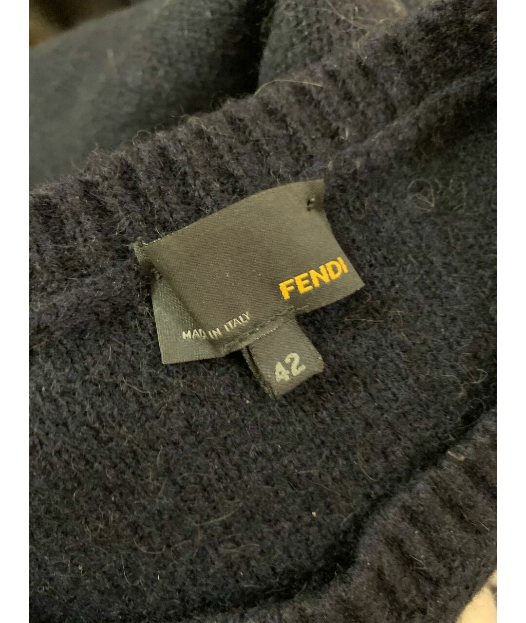 FENDI Темно-синий джемпер / свитер, фото 3