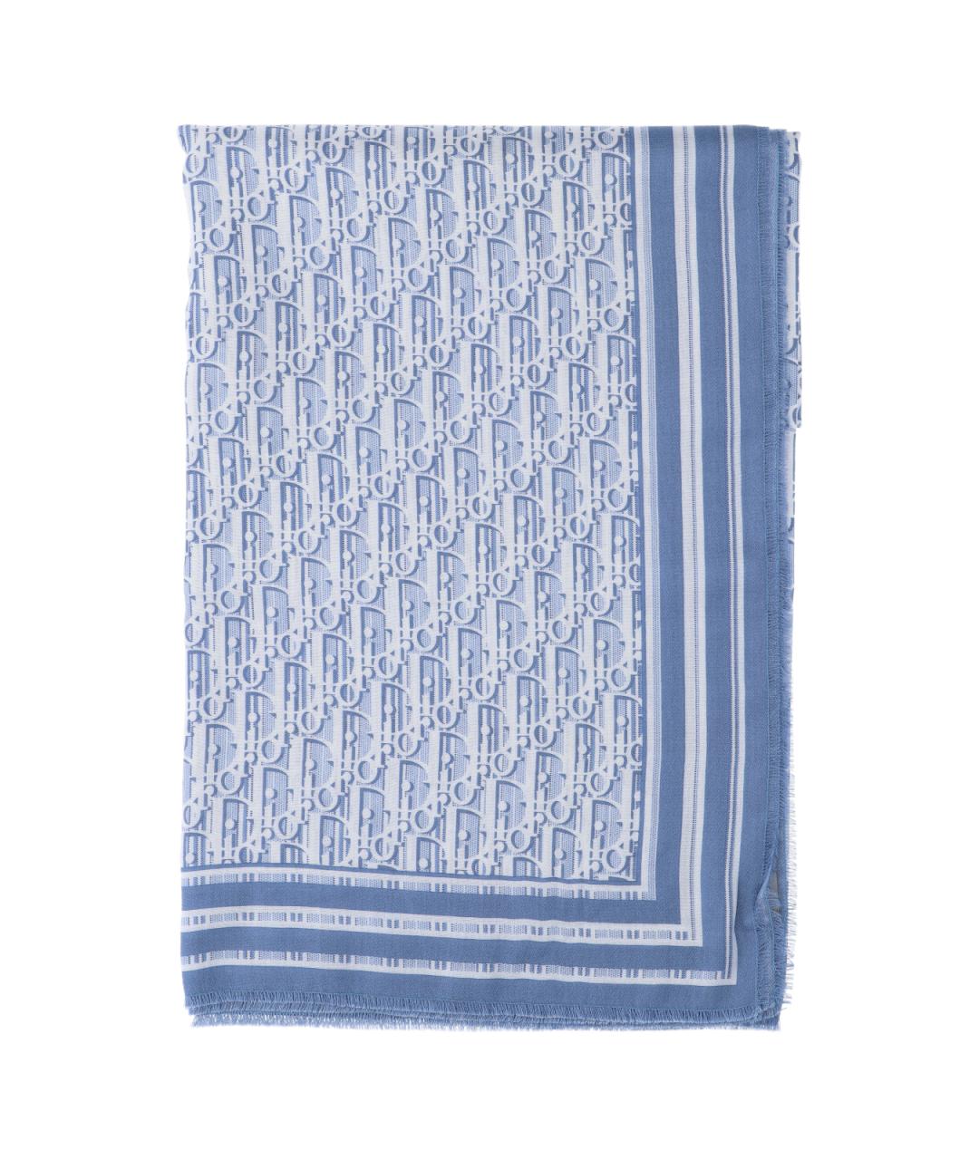 CHRISTIAN DIOR PRE-OWNED Синий шерстяной шарф, фото 1