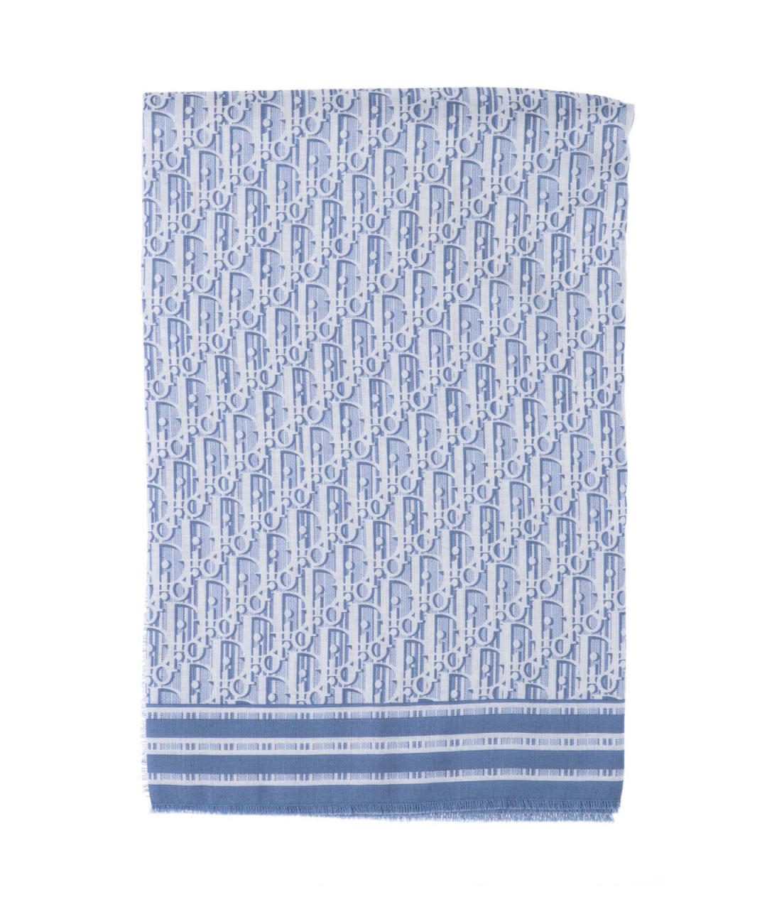 CHRISTIAN DIOR PRE-OWNED Синий шерстяной шарф, фото 2
