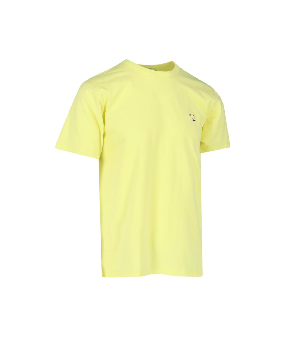 MAISON KITSUNE Желтая футболка, фото 2